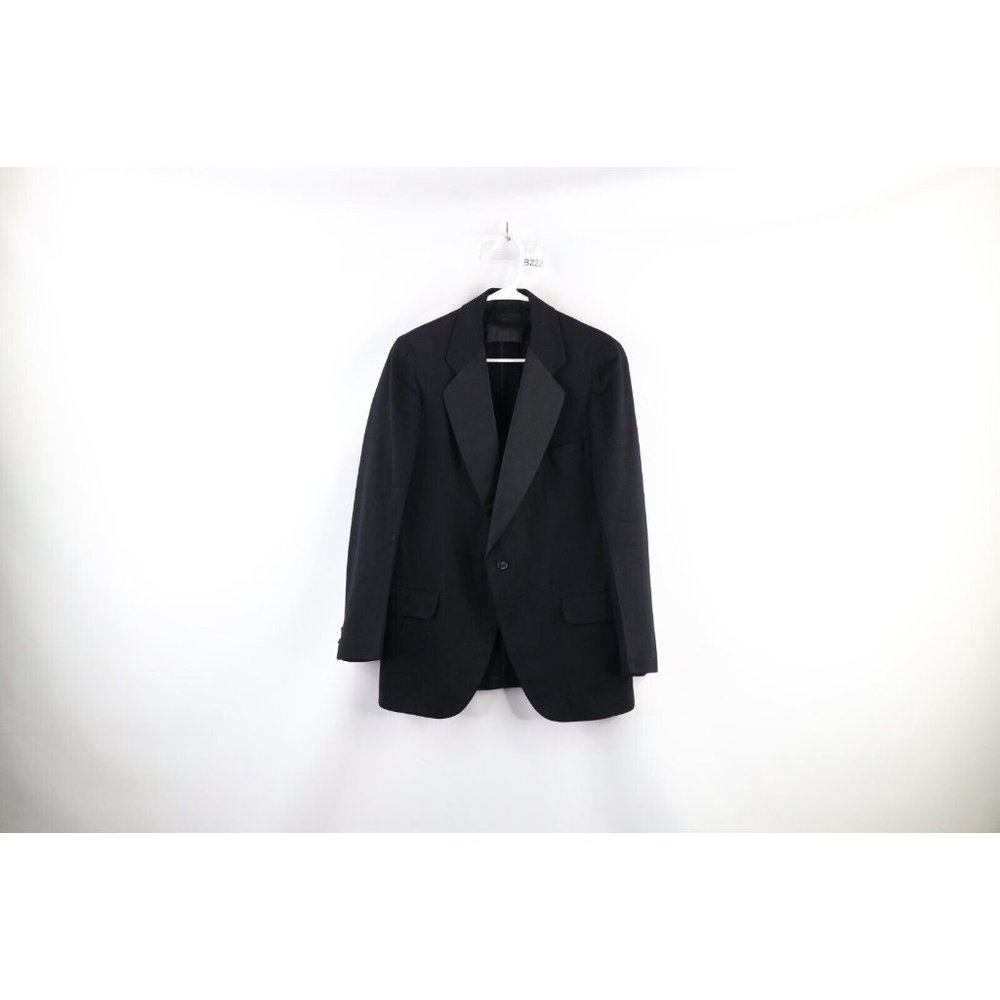 Vintage 20s Jacob Reeds Sons Mens 40R Distressed Wool Tuxedo Smoking Jacket USA